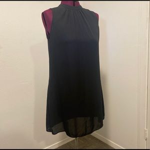 Dr2 by Daniel Rainn Black Mock Neck A-Line Dress. Size Large.